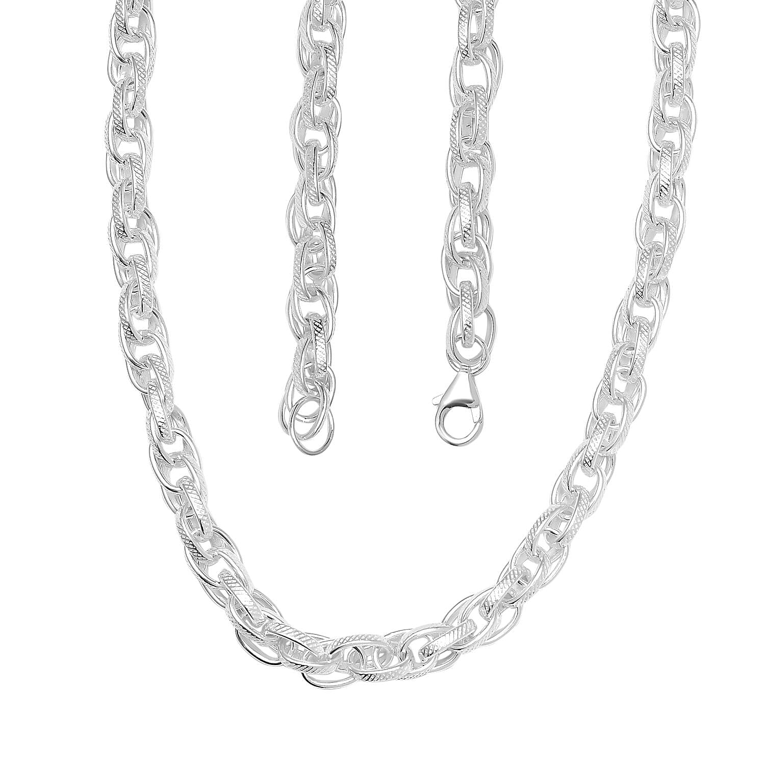 JCK Vegas Closeout - Sterling Silver Prince of Wales Necklace (Size - 20), Silver Wt. 45.63 Gms