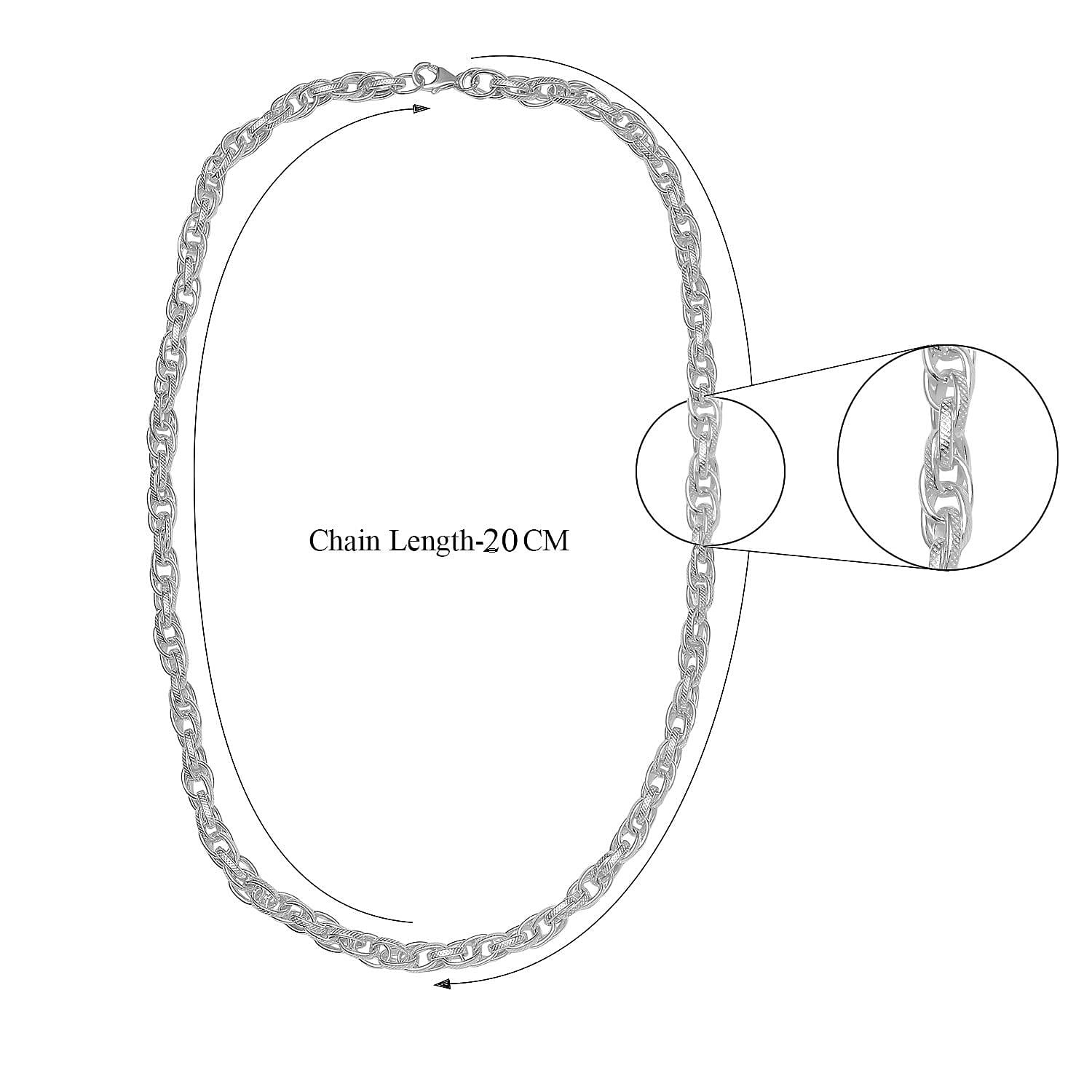 JCK Vegas Closeout - Sterling Silver Prince of Wales Necklace (Size - 20), Silver Wt. 45.63 Gms