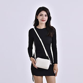 https://tjcuk.sirv.com/Products/77/8/7781004/Leather-Croco-Embossed-Crossbody-Bag-Size-18x8x14-cm-White-Black_7781004_1.jpg?w=342&h=342