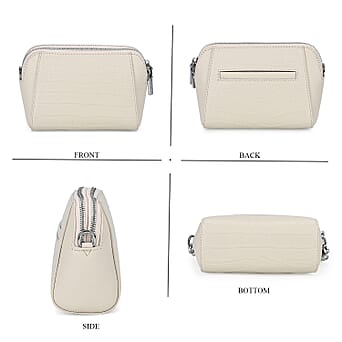 https://tjcuk.sirv.com/Products/77/8/7781004/Leather-Croco-Embossed-Crossbody-Bag-Size-18x8x14-cm-White-Black_7781004_3.jpg?w=342&h=342