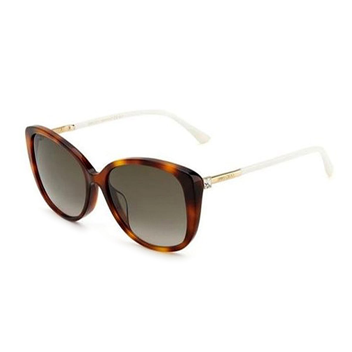 Jimmy Choo Womens Cat Eye Sunglasses - Brown & White