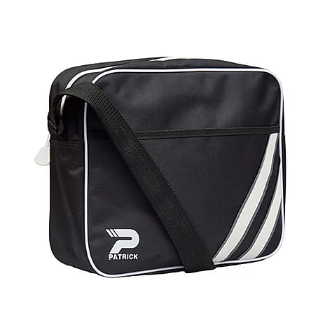 Messenger Bag with Front Pocket, One Mail Zip Compartment & Adjustable Strap - Black