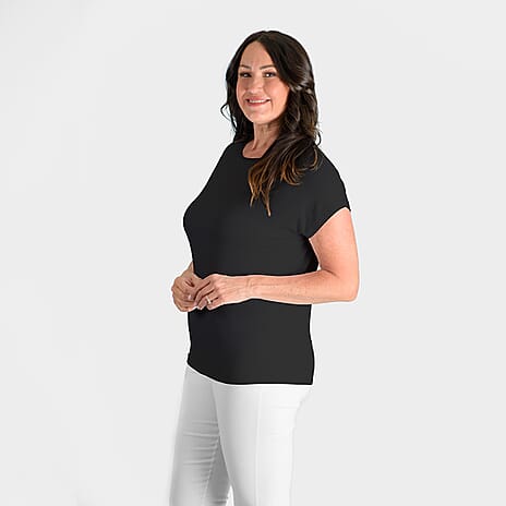 Emelia Viscose Top (Size 1x1 ) - Black