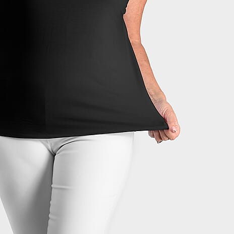 Emelia Viscose Top (Size 1x1 ) - Black