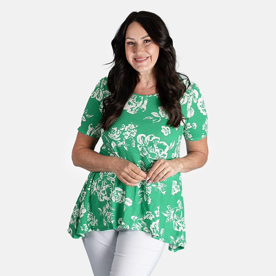 Emelia Viscose Top (Size 1x1 cm) - Green