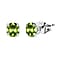 Hebei Peridot Solitaire Stud Earrings in Sterling Silver 1.01 Ct