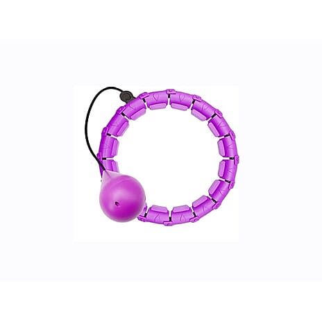 Weighted Smart Hula Ring Hoops with 360 Auto Rotation Massage - Purple