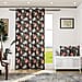 Set of 2 Floral Printed Curtains and Cushion Covers