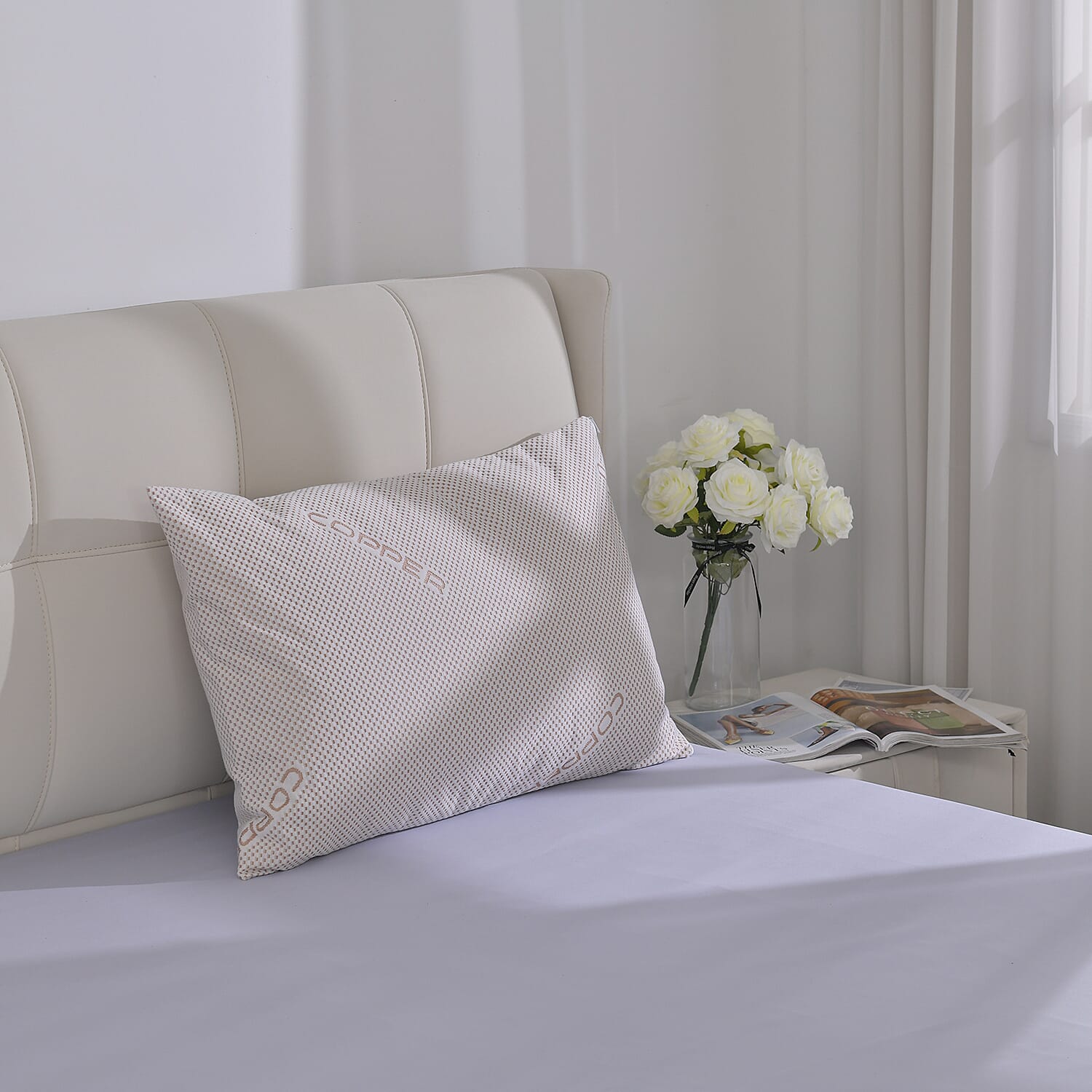 Copper Pillowcase (Size 75x50 cm) - White