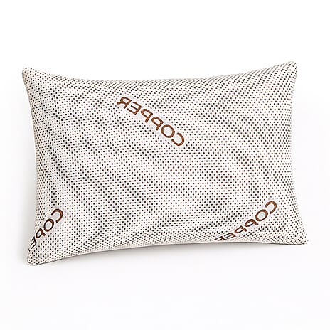 Anti-Bacterial Copper Infused Jacquard Pillow (Size 75x50cm) - White
