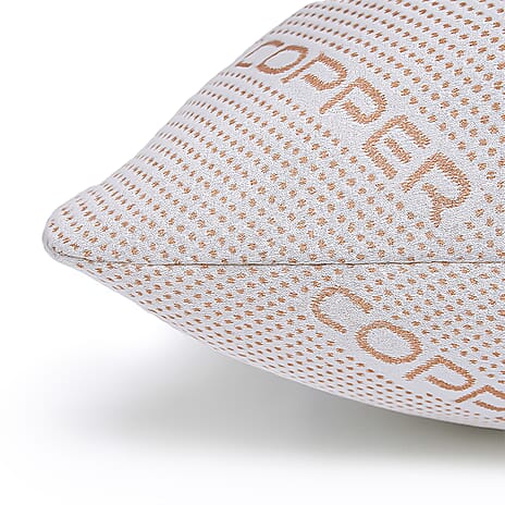 Anti-Bacterial Copper Infused Jacquard Pillow (Size 75x50cm) - White