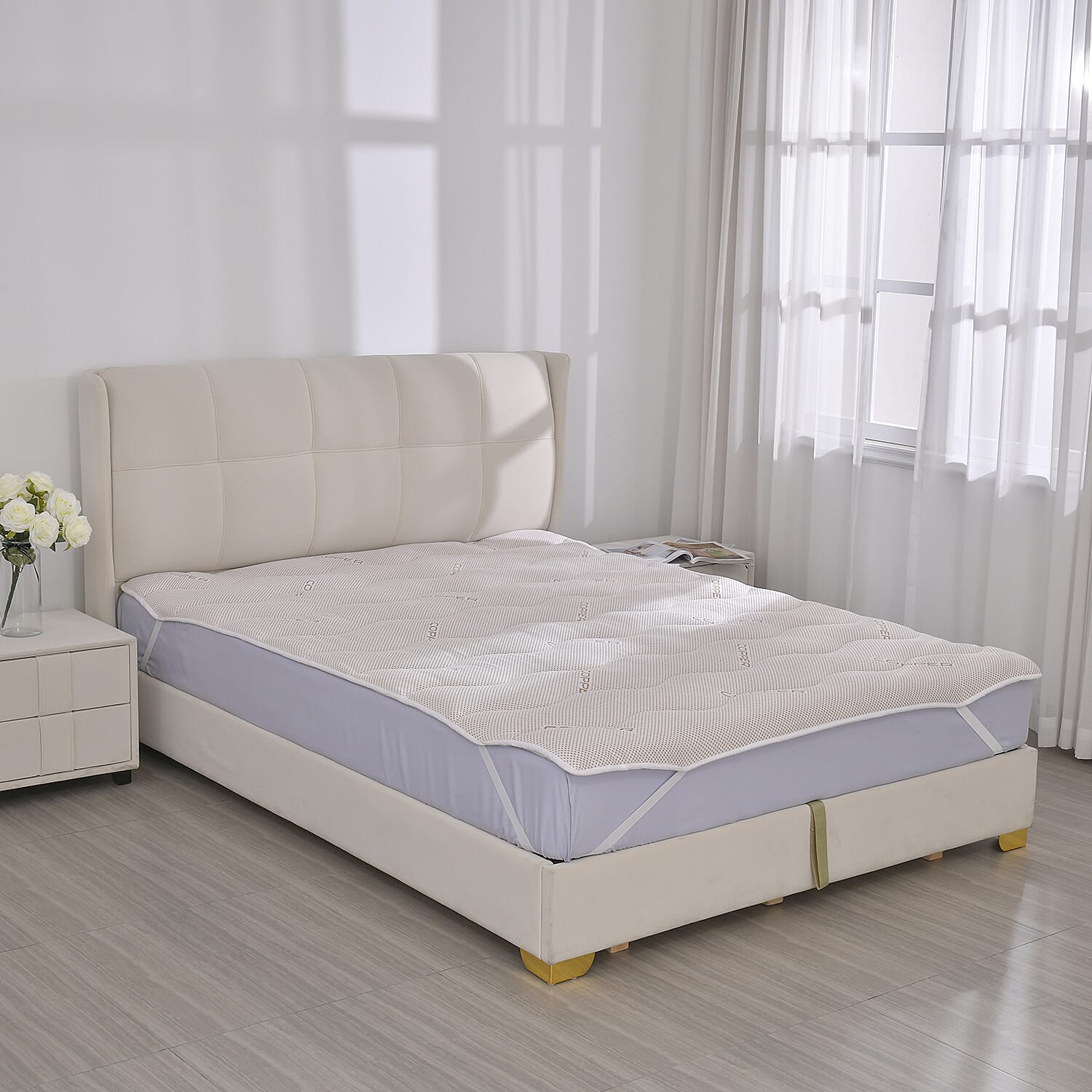 Copper Infused Mattress Topper (Single Size, 190x90-5cm) - White