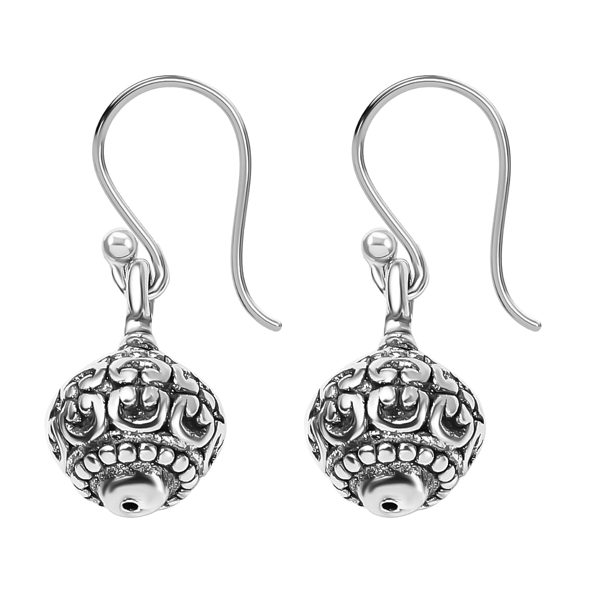 Antique Moroccan Style Sterling Silver Dangle Earrings