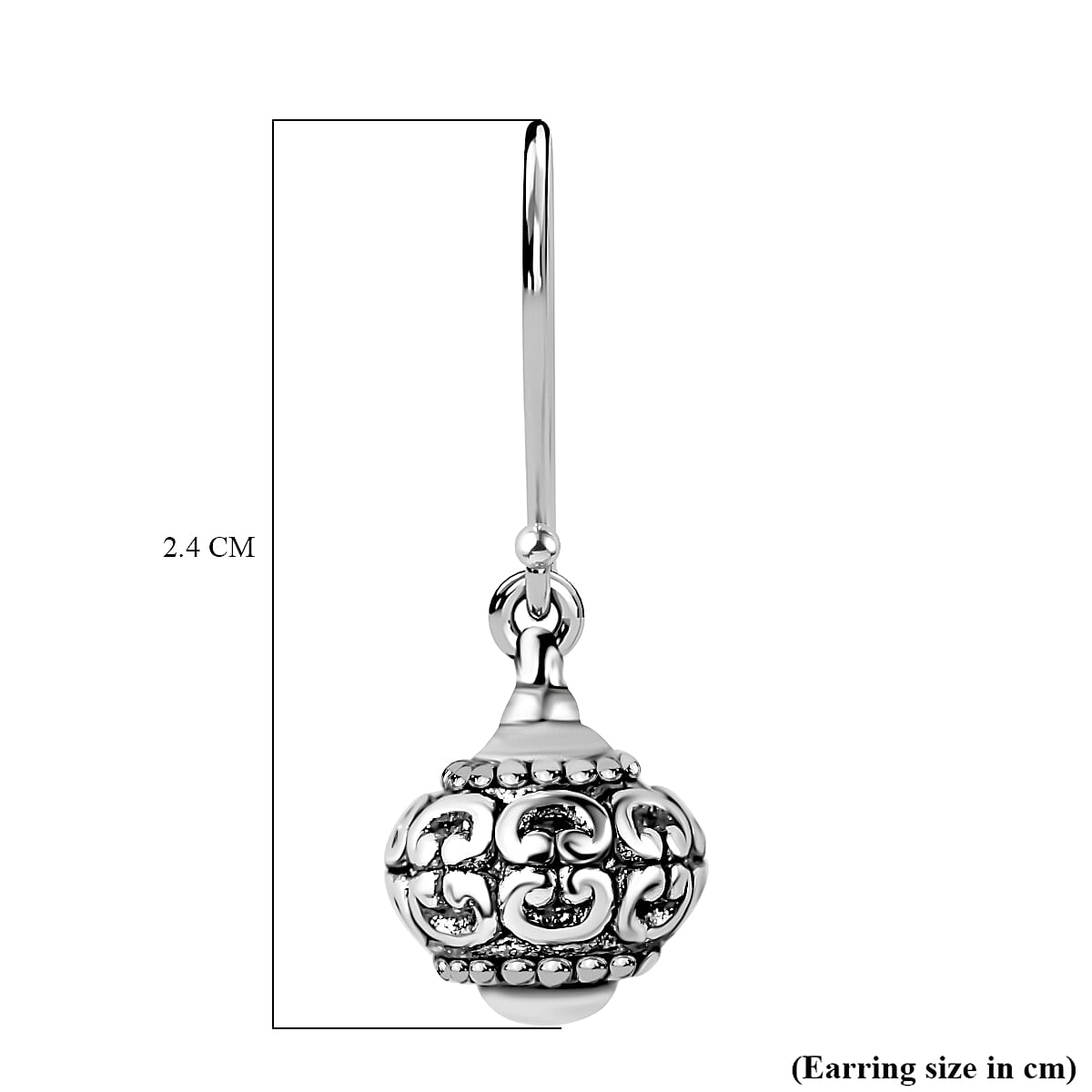 Antique Moroccan Style Sterling Silver Dangle Earrings