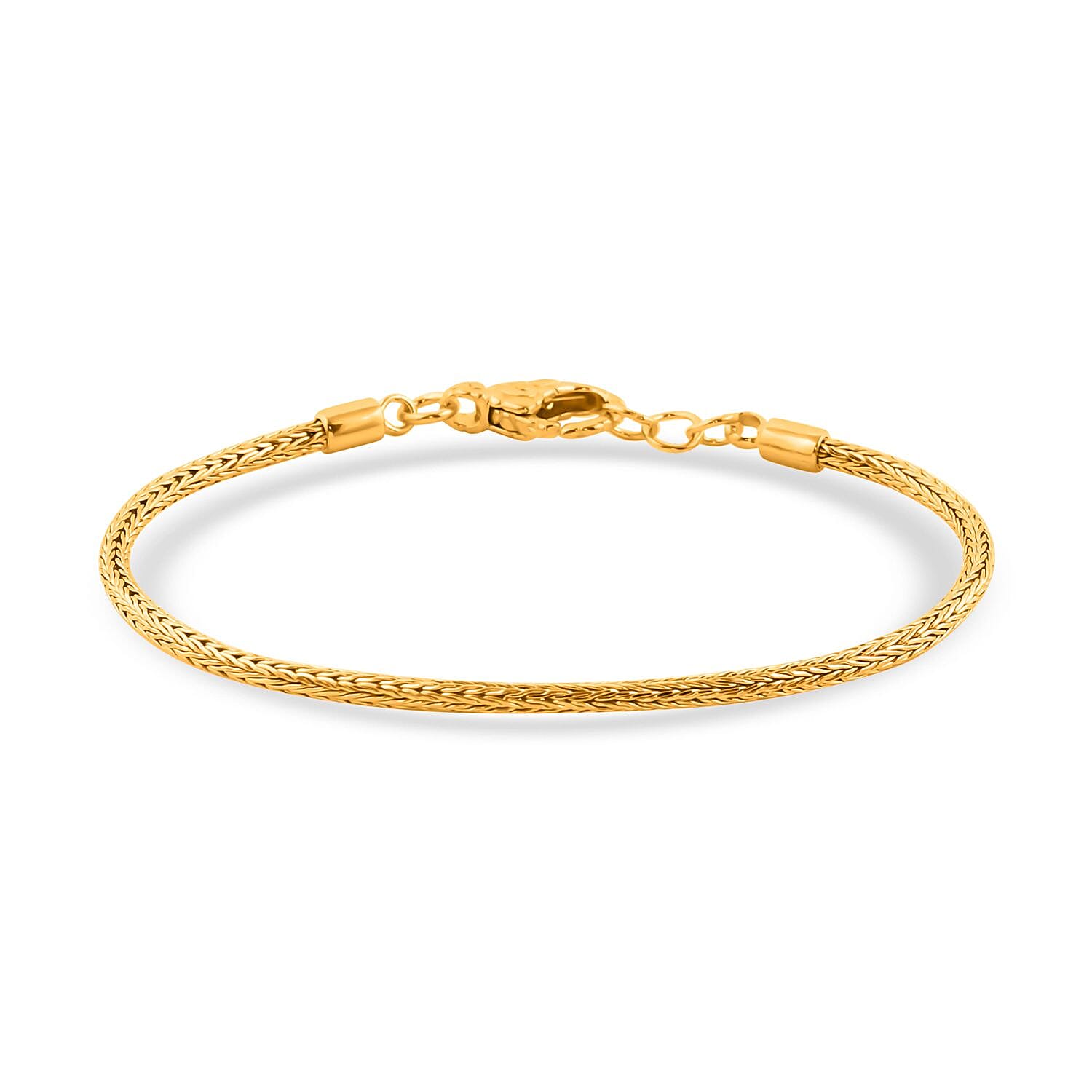 Vermeil YG Sterling Silver Bracelet (Size - 7.5),  Silver Wt. 7 Gms