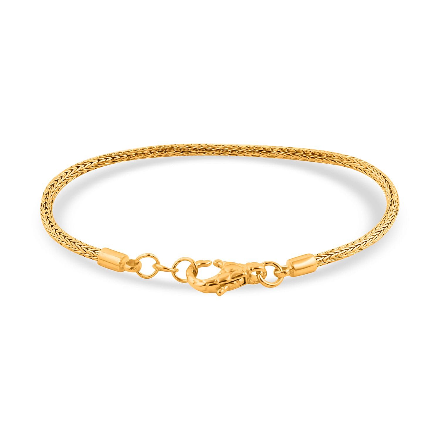 Vermeil YG Sterling Silver Bracelet (Size - 7.5),  Silver Wt. 7 Gms