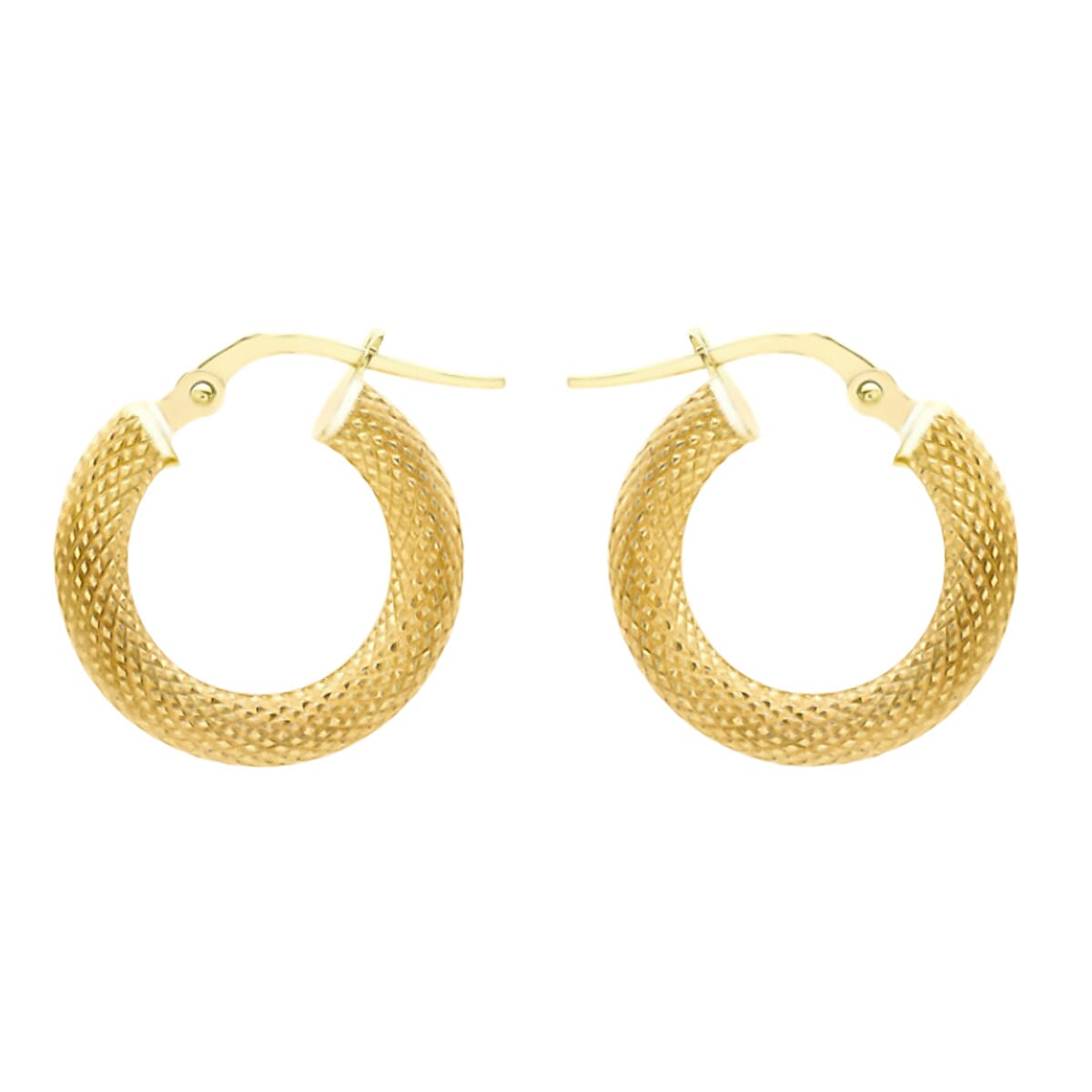 Closeout Deal - 9K Yellow Gold Cobra Hoop Earrings