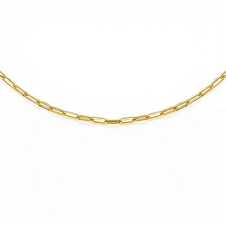 9K Yellow Gold Paperclip Chain (Size 18) with Spring Ring Clasp