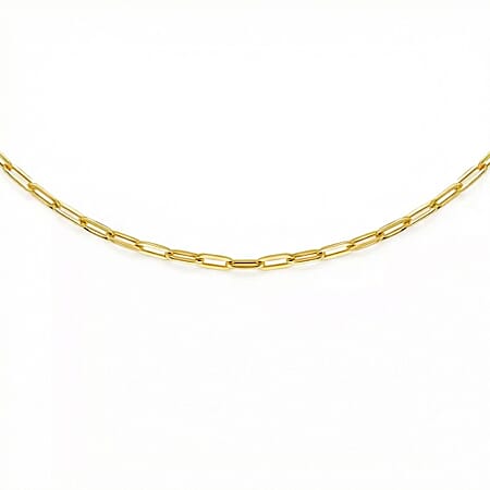 Hatton Garden Closeout - 9K Yellow Gold 2.3MM Paperclip Chain Necklace with Spring Ring Clasp 20 Inch Hatton Garden Closeout - 9K Yellow Gold 2.3MM Paperclip Chain Necklace with Spring Ring Clasp 20 Inch