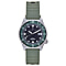 Nautis Baltic Swiss Quartz Movt. Black Analog Dial 20 ATM Mens Watch with Green Rubber Strap