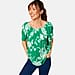 Emreco Short Sleeve Print Off Shoulder Top