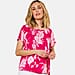 Emreco Short Sleeve Print Off Shoulder Top