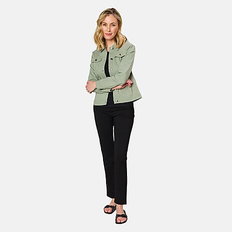 Emreco Jean Style Bengaline Jacket (Size 12) - Light Khaki