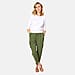  Emreco Tie Waist Utility Style Trouser - Khaki