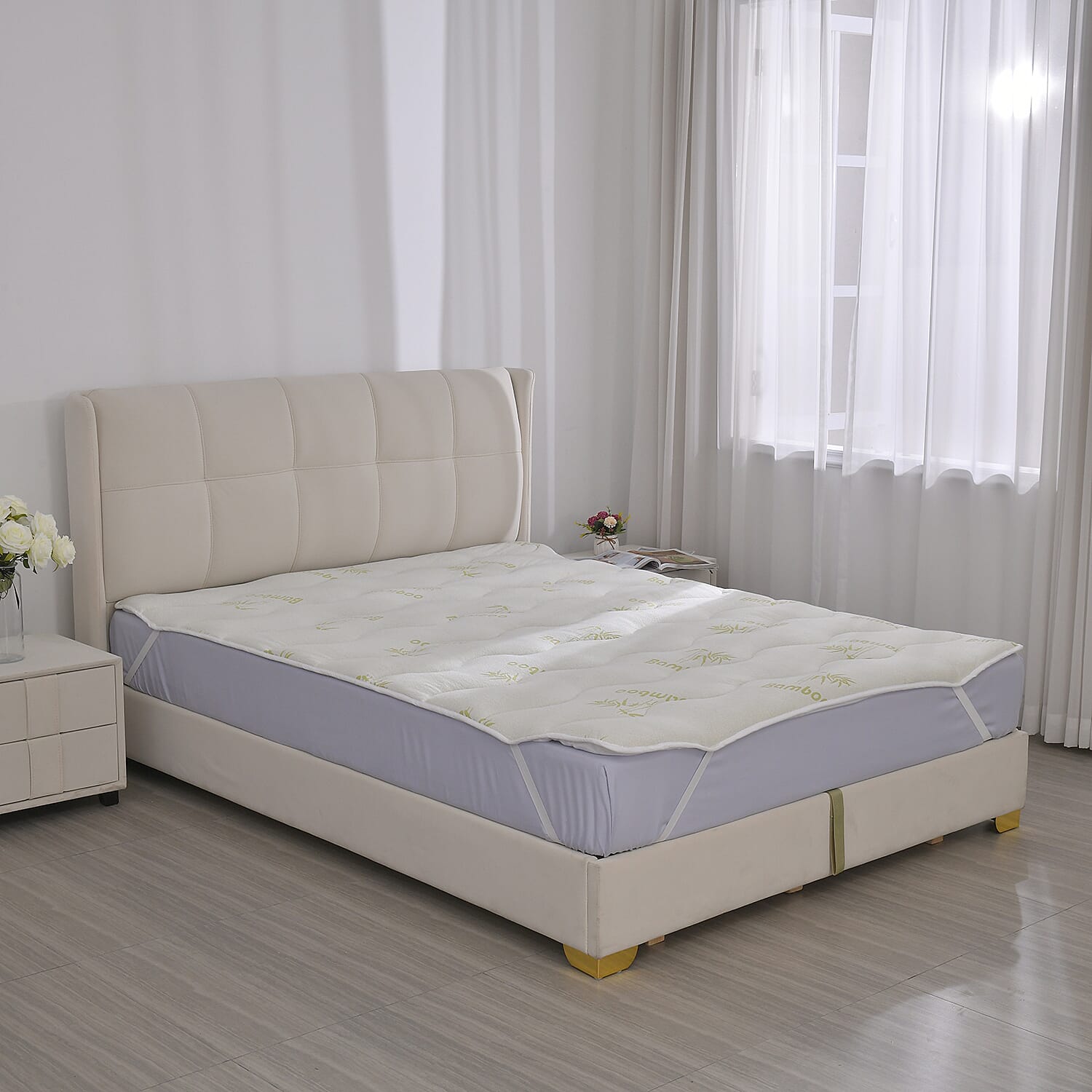 Polyester-Patterned-Mattress-Size-190x1-cm-White-White