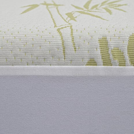 Bamboo Jacquard Waterproof Mattress Protector (Size Single) - White