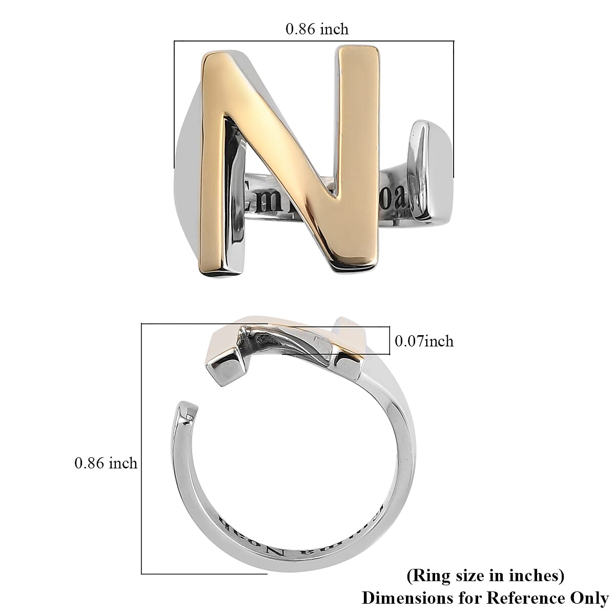 Adjustable Ring in Dual Tone