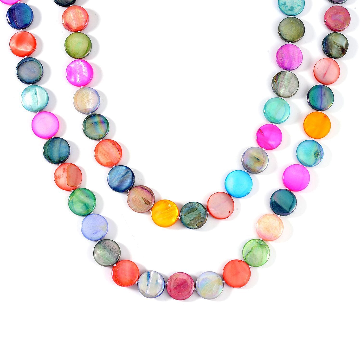 Multi Shell Pearl Coin Necklace (Size - 46) 400.00 Ct.
