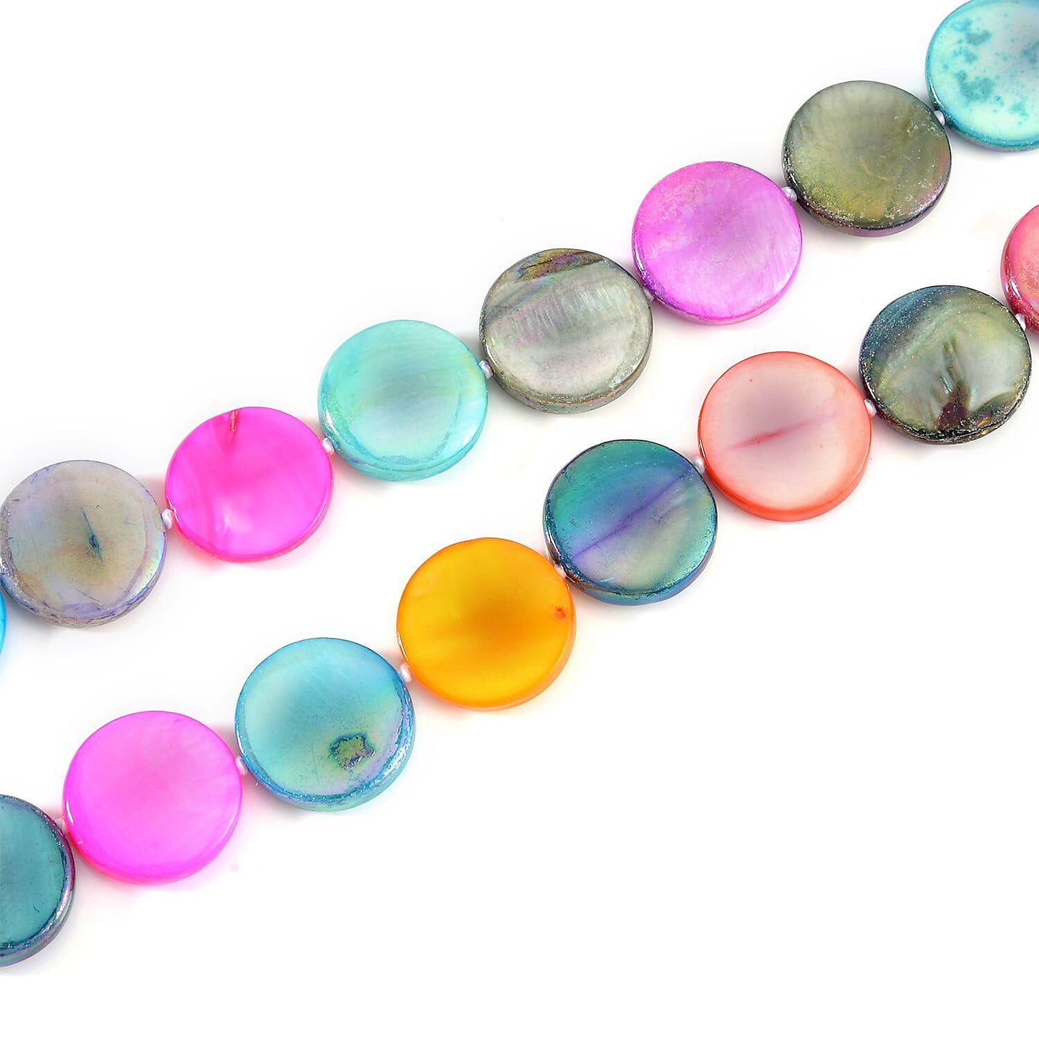 Multi Shell Pearl Coin Necklace (Size - 46) 400.00 Ct.
