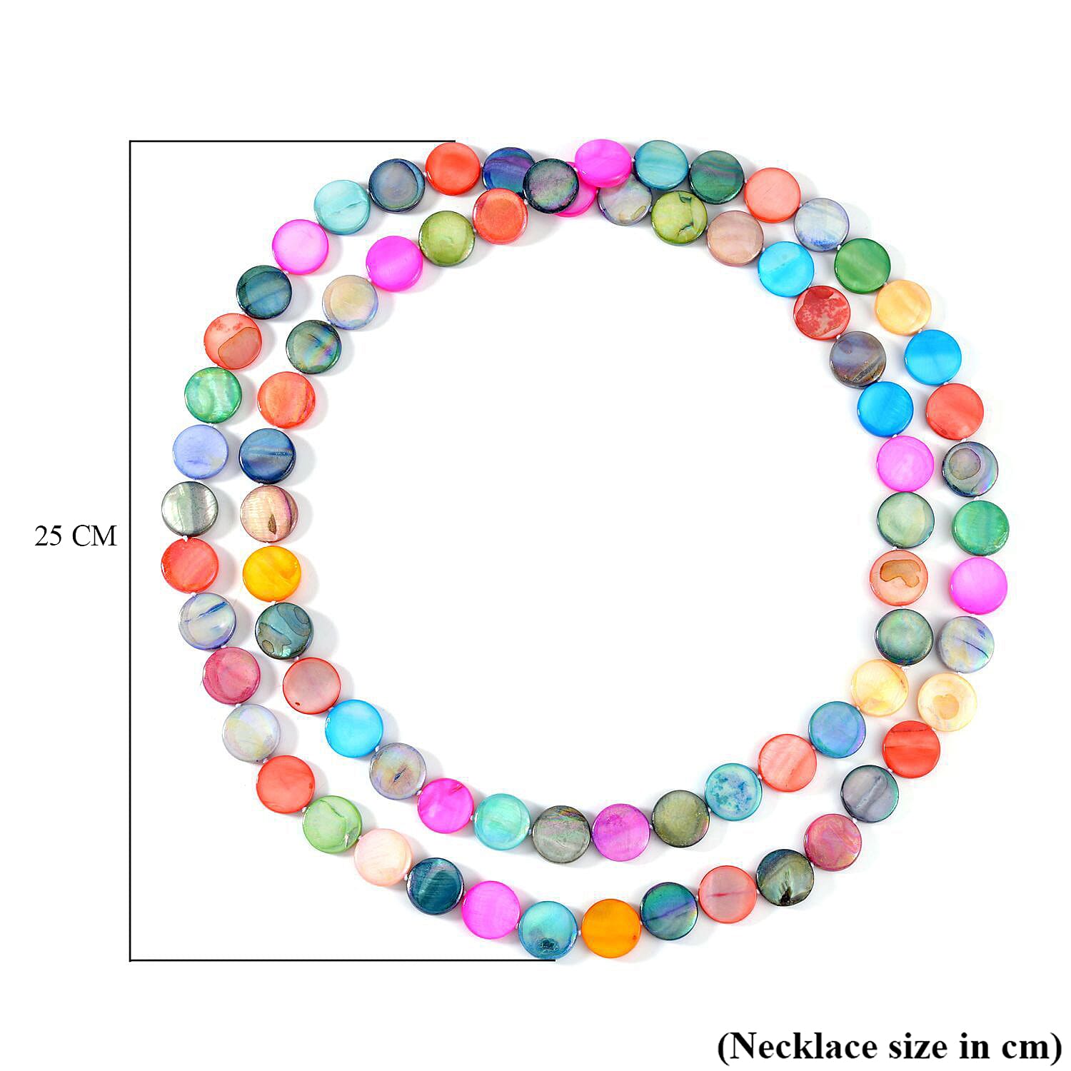Multi Shell Pearl Coin Necklace (Size - 46) 400.00 Ct.