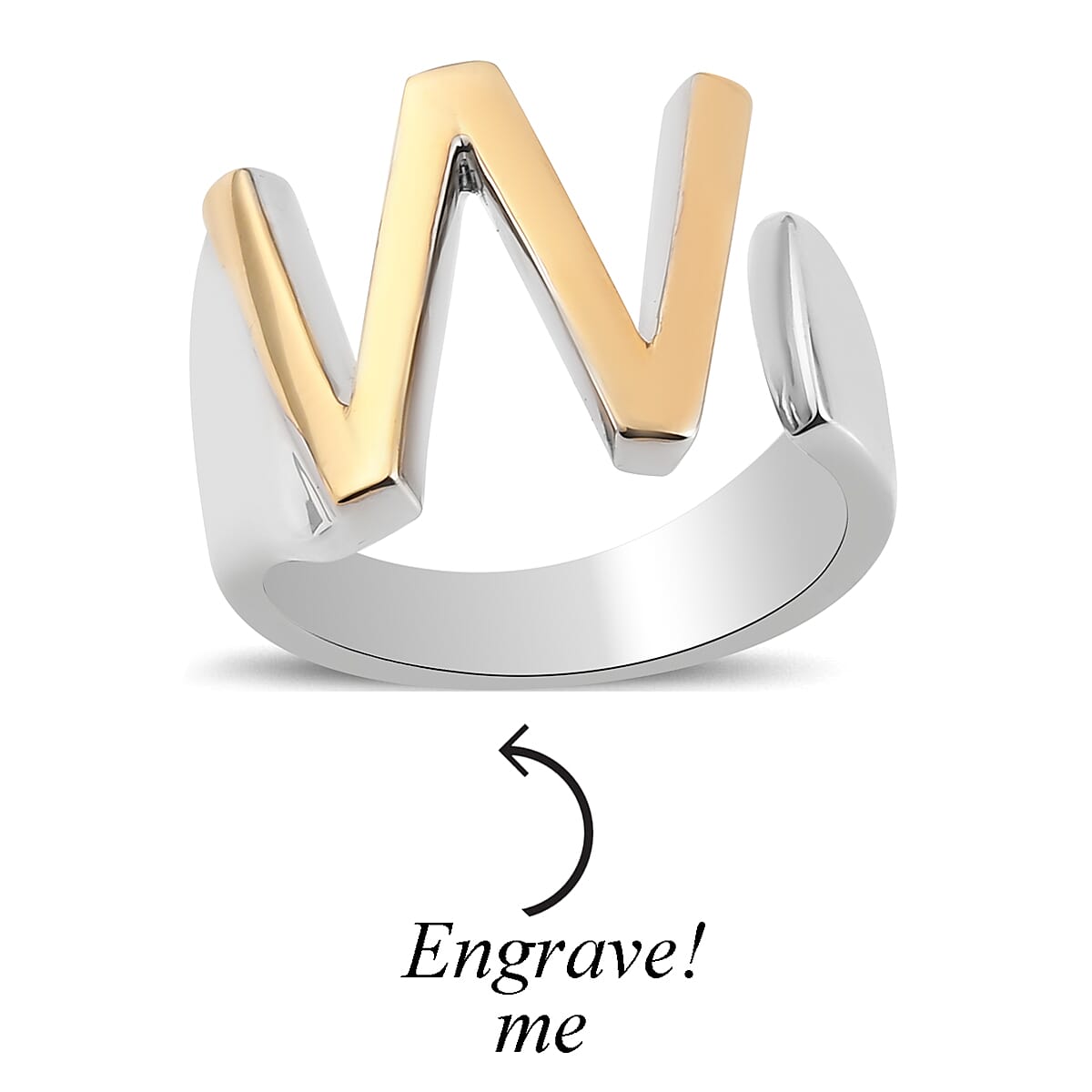 ION Plated 18K YG Fancy Ring Pure Yellow Brass