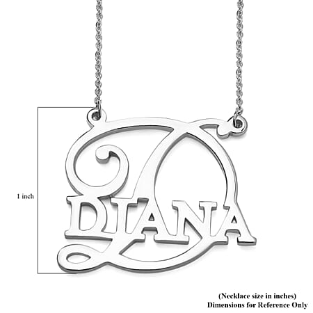 Platinum Overlay Sterling Silver Necklace With Lobaster Clasp      (Size - 20), Silver Wt. 5.44 Gms.