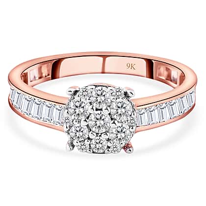 9K Rose Gold SGL Certified White Diamond Ring 7785742 TJC