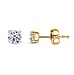 LUXURIANT 1 Ct. Lab Grown Diamond Solitaire Stud Earrings in 14K Yellow Gold SGL Certified