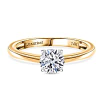 LUXURIANT 14K Yellow Gold IGI Certified  Lab Grown Diamond Solitaire Ring 1 Ct.