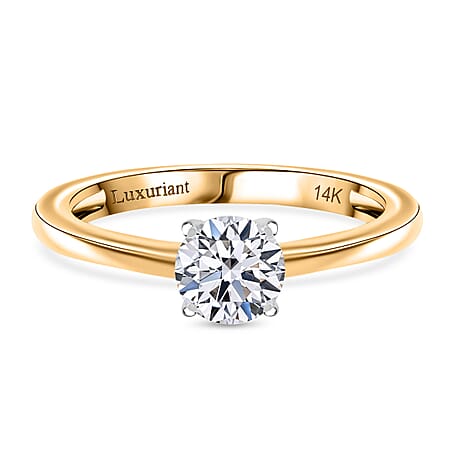 JCK Vegas Closeout Luxuriant Diamond - 14K Yellow Gold IGI Certified (VS2-D) Lab Grown Diamond Solitaire Ring 1.00 Ct.