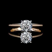 LUXURIANT 14K Yellow Gold IGI Certified  Lab Grown Diamond Solitaire Ring 1 Ct.