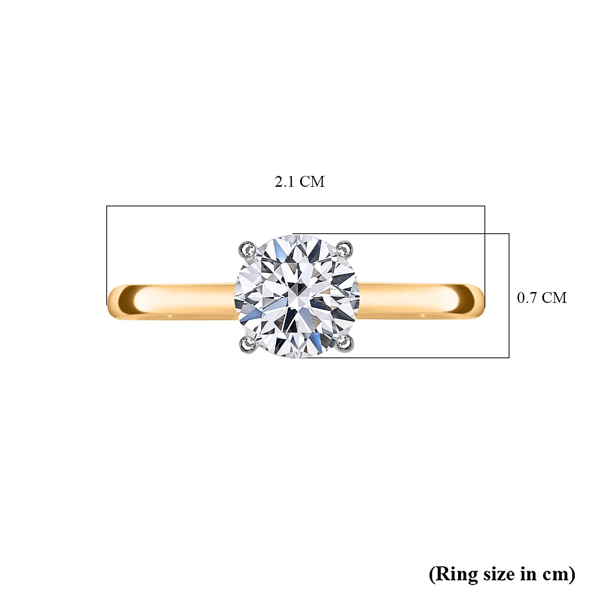 JCK Vegas Closeout Luxuriant Diamond - 14K Yellow Gold IGI Certified (VS2-D) Lab Grown Diamond Solitaire Ring 1.00 Ct.