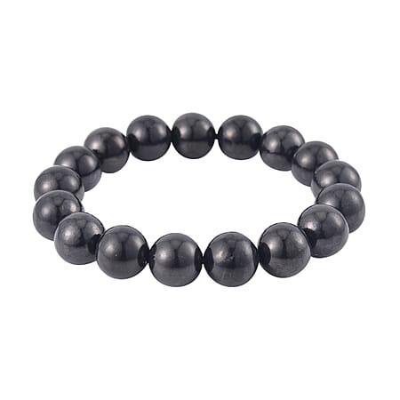 Tucson Closeout - Shungite Beads Stretchable Bracelet (Size 7.5) 190.00 Ct.