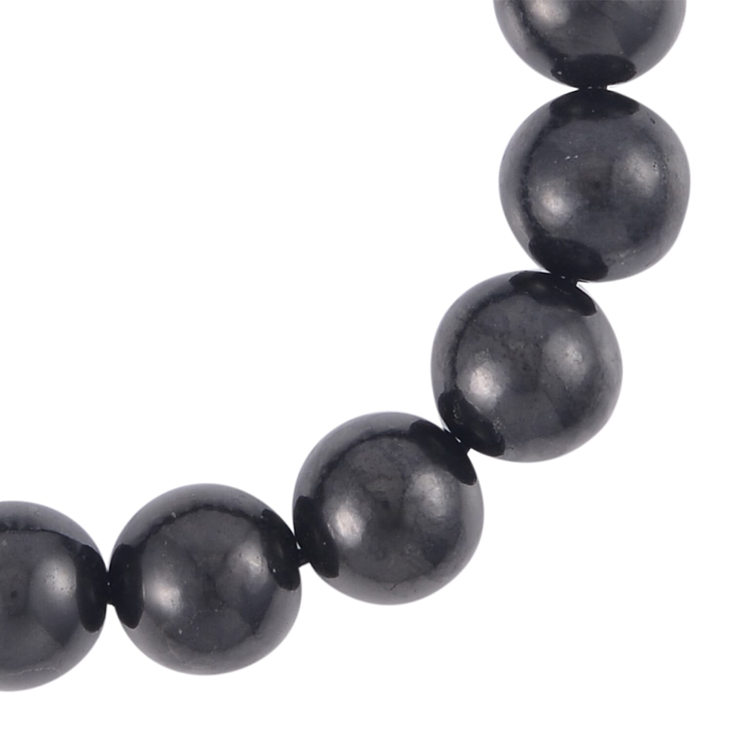 Tucson Closeout - Shungite Beads Stretchable Bracelet (Size 7.5) 190.00 Ct.
