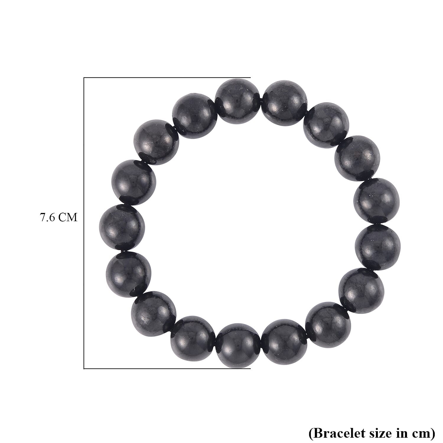 Tucson Closeout - Shungite Beads Stretchable Bracelet (Size 7.5) 190.00 Ct.