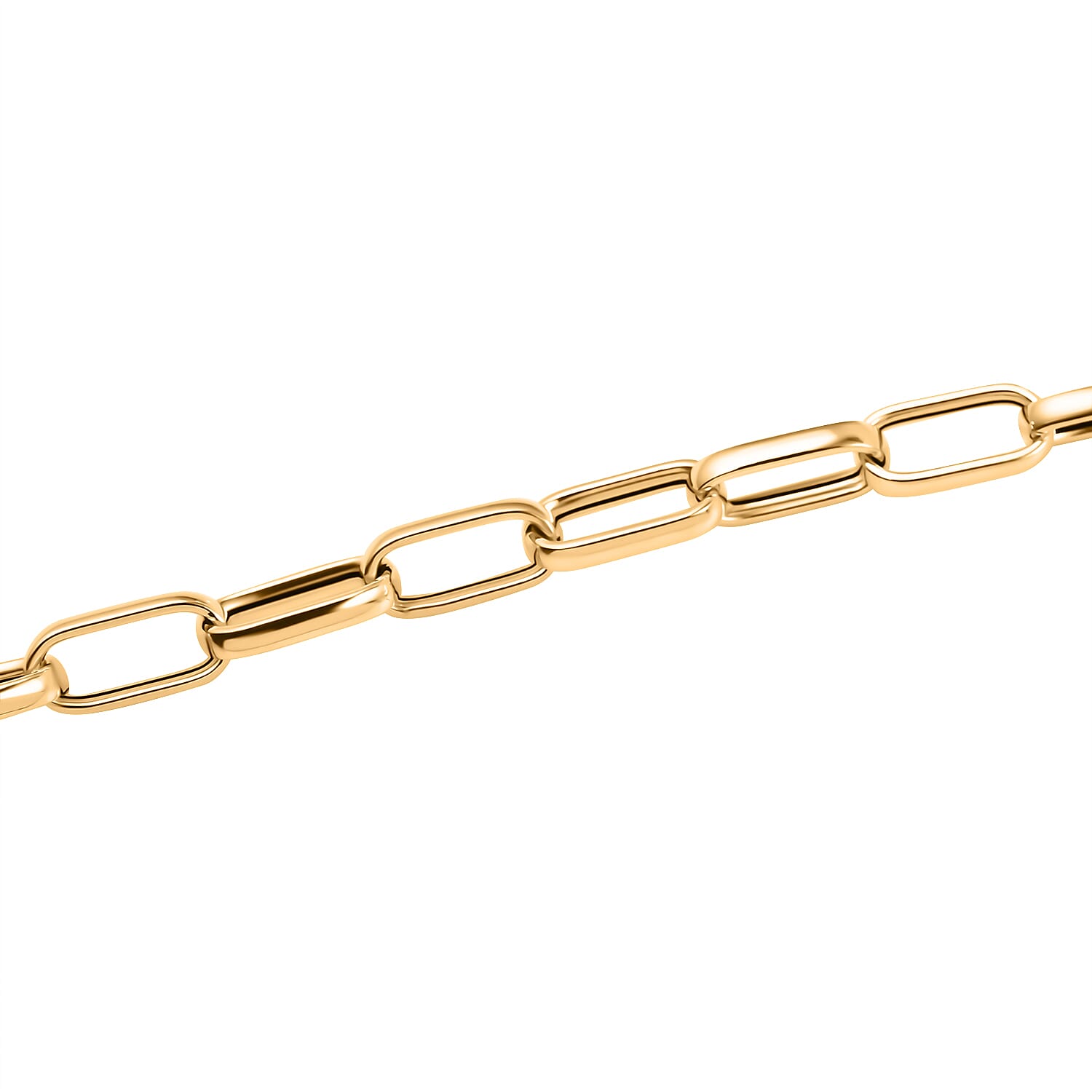 Maestro Collection - 9K Yellow Gold Square Paperclip Bracelet (Size - 7.5)