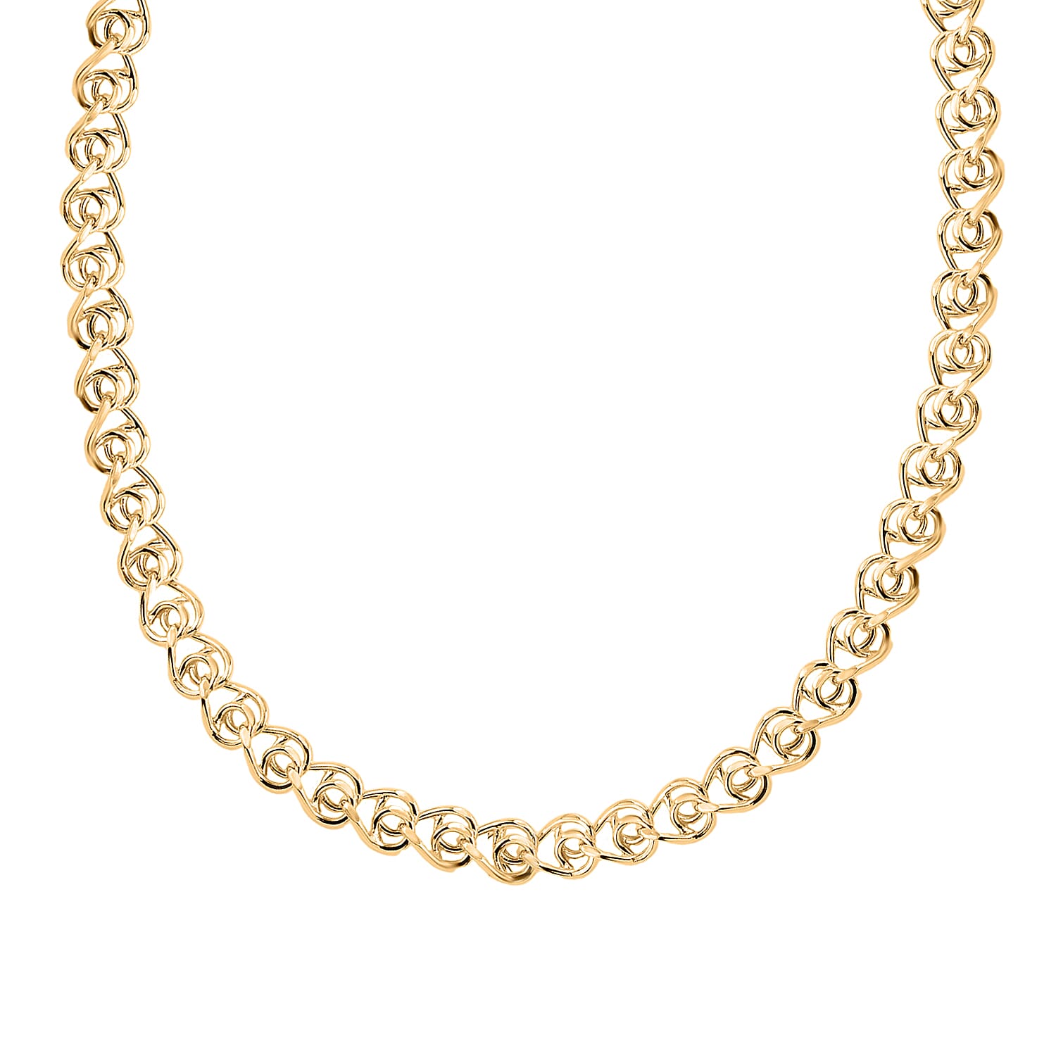 Maestro Collection - 9K Yellow Gold Infinity Necklace (Size 24) with Lobster Clasp, Gold Wt. 4.77 Gms.
