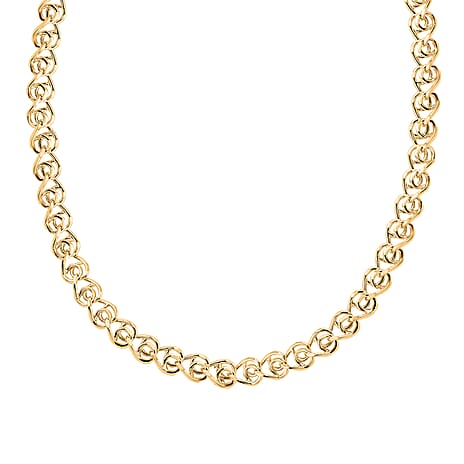 Maestro Collection-9K Yellow Gold Infinity Necklace (Size - 24) With Lobster Clasp. Gold Wt 4.77 Gms