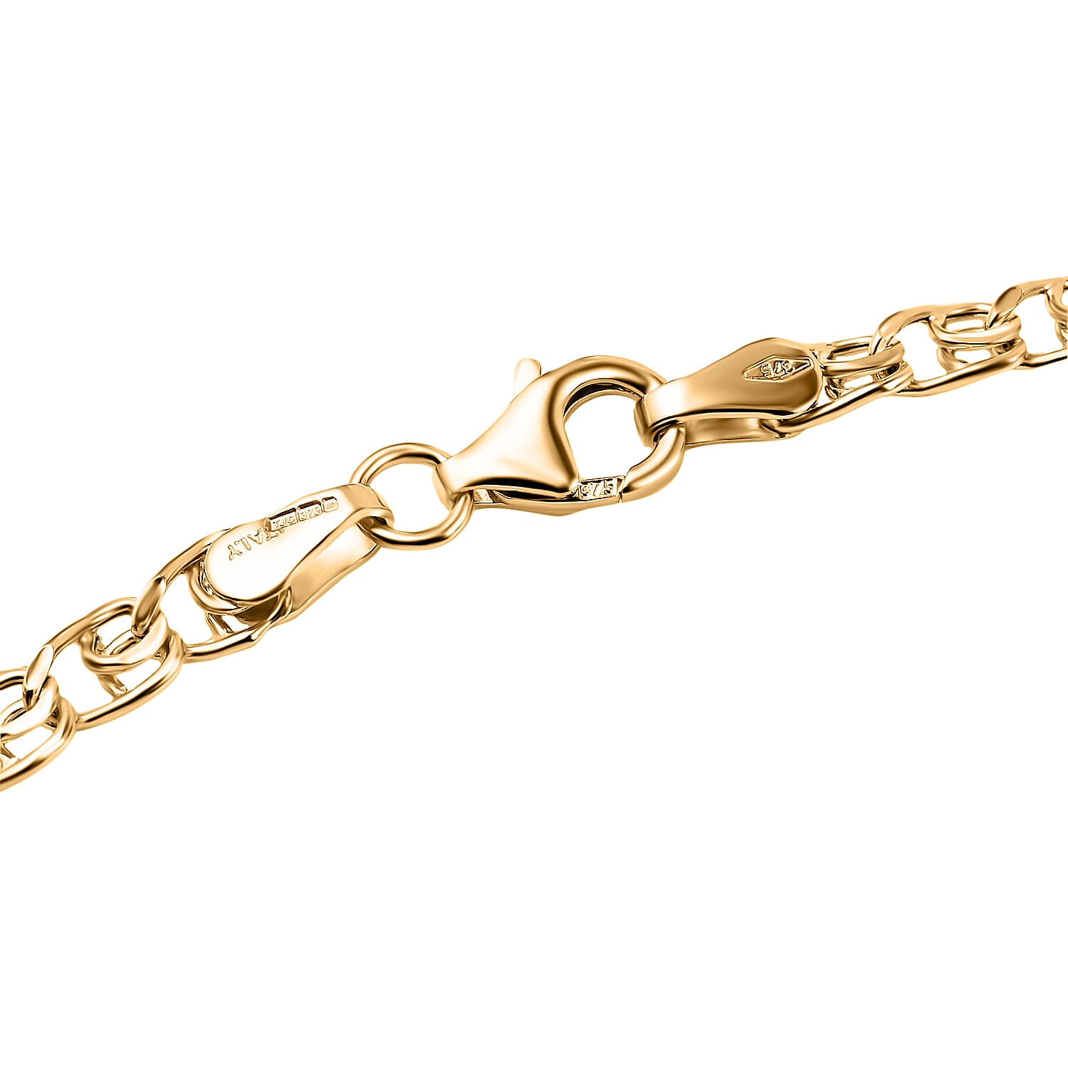 Maestro Collection - 9K Yellow Gold Infinity Necklace (Size 24) with Lobster Clasp, Gold Wt. 4.77 Gms.