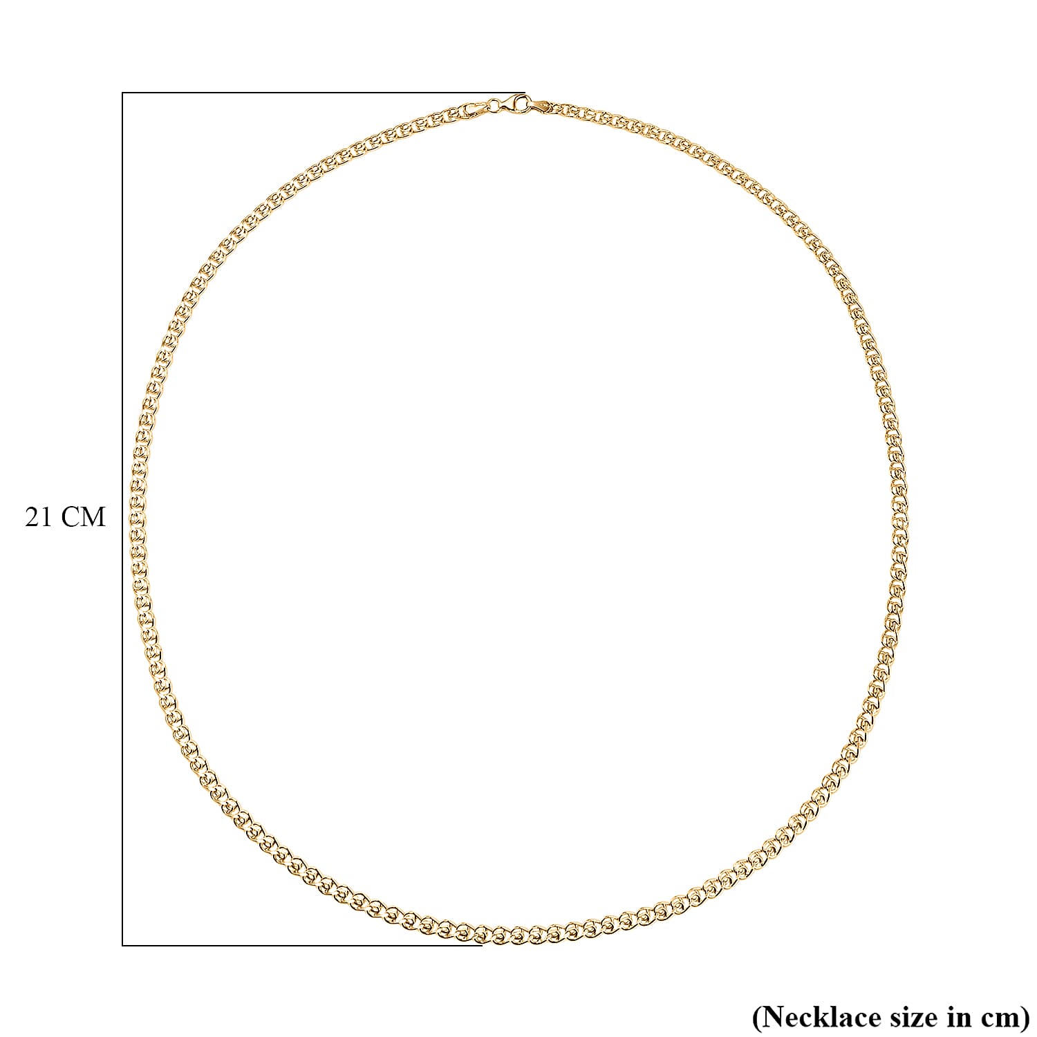 Maestro Collection - 9K Yellow Gold Infinity Necklace (Size 24) with Lobster Clasp, Gold Wt. 4.77 Gms.